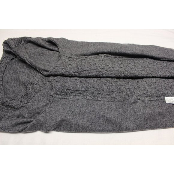 Joseph Abboud men's gray merino wool blend textured v-neck pullover sweater L‎ - Picture 6 of 11